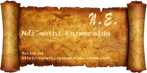 Némethi Eszmeralda névjegykártya